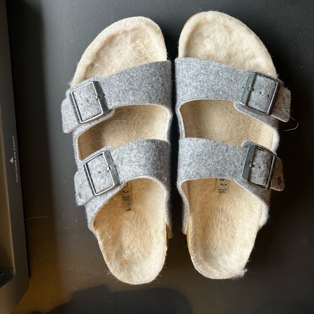 Birkenstock Arizona Shearling Light Gray EU41